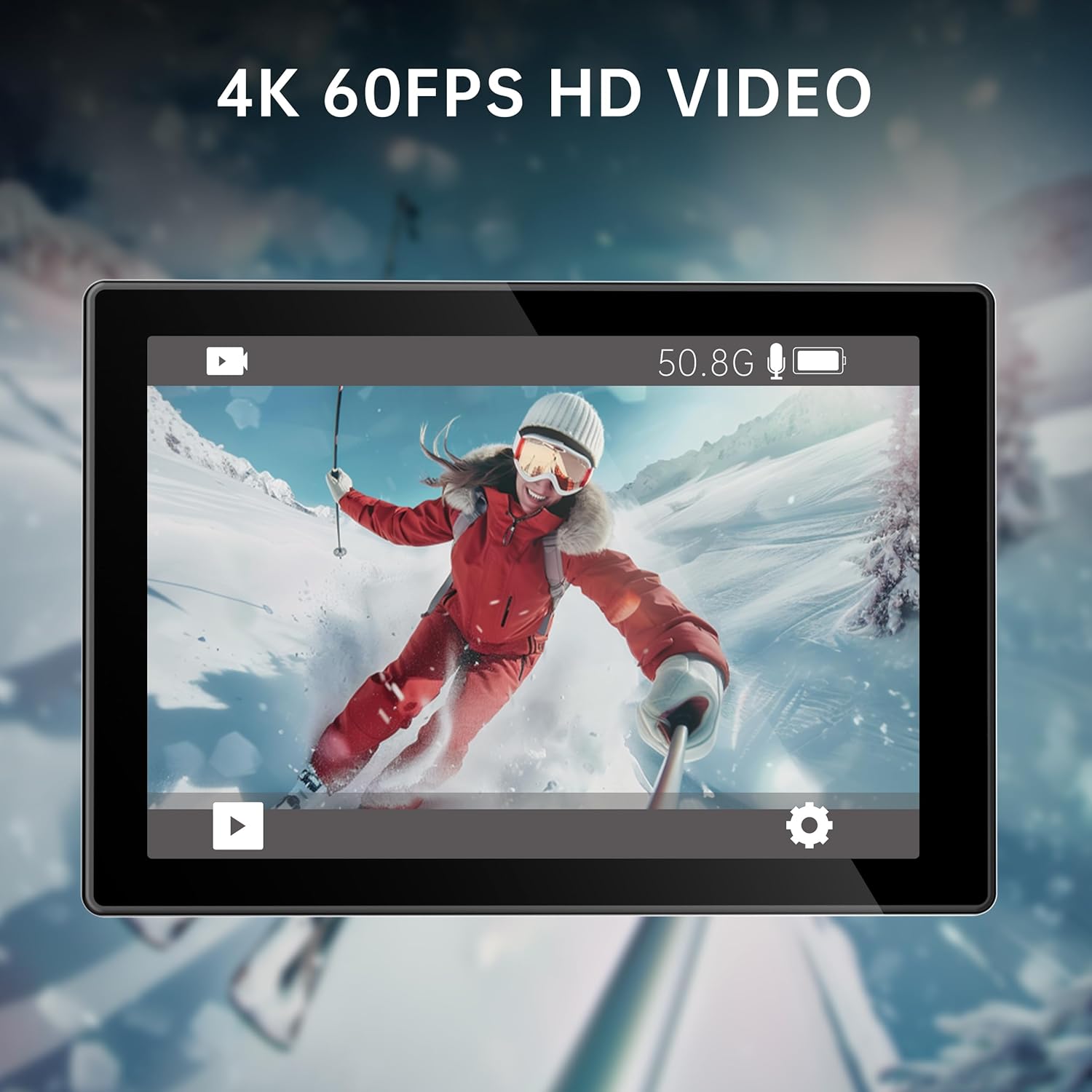 4K60FPS 30MP Action Camera with Front LCD and Touch Rear Screens, Underwater Camera with 64GB Memory Card, 132FT Waterproof Camera, EIS, 5X Zoom, WiFi Remote Control(Black) - Image 3