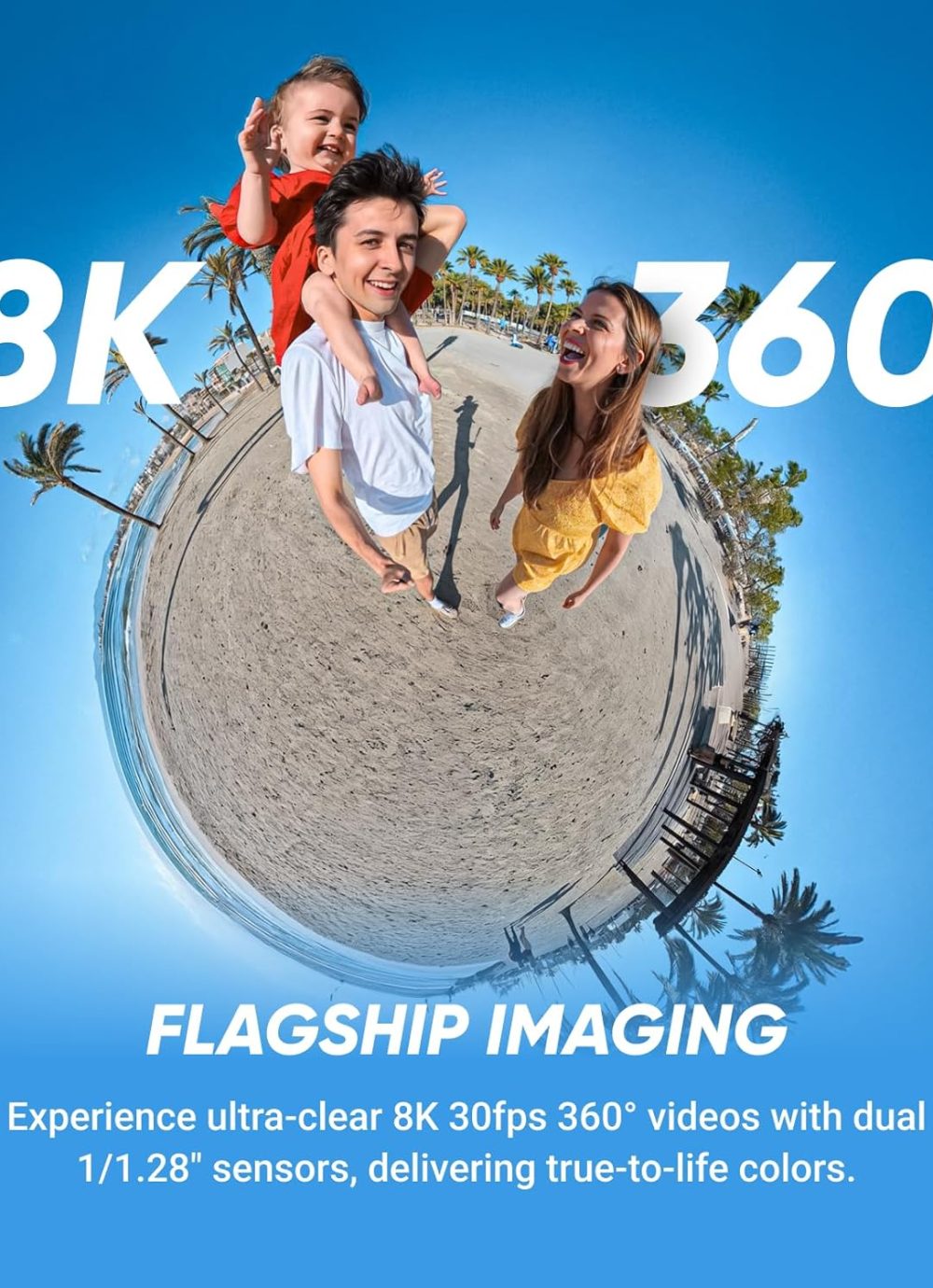 Insta360 X5 - Waterproof 8K 360° Action Camera, Leading Low Light, Invisible Selfie Stick Effect, Rugged and Replaceable Lens, 3-Hour Battery, Built-in Wind Guard, Stabilization, Triple AI Chip Design - Image 2