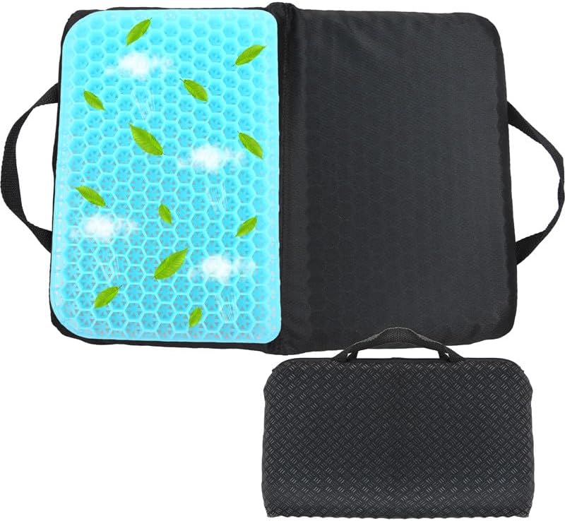 Portable Compact Seat Cushion (14.5" x 10.6") Foldable Travel Cushion, for Airplane Seats, Camping, Stadium, Cinema, Garden Benches Seat Cushion