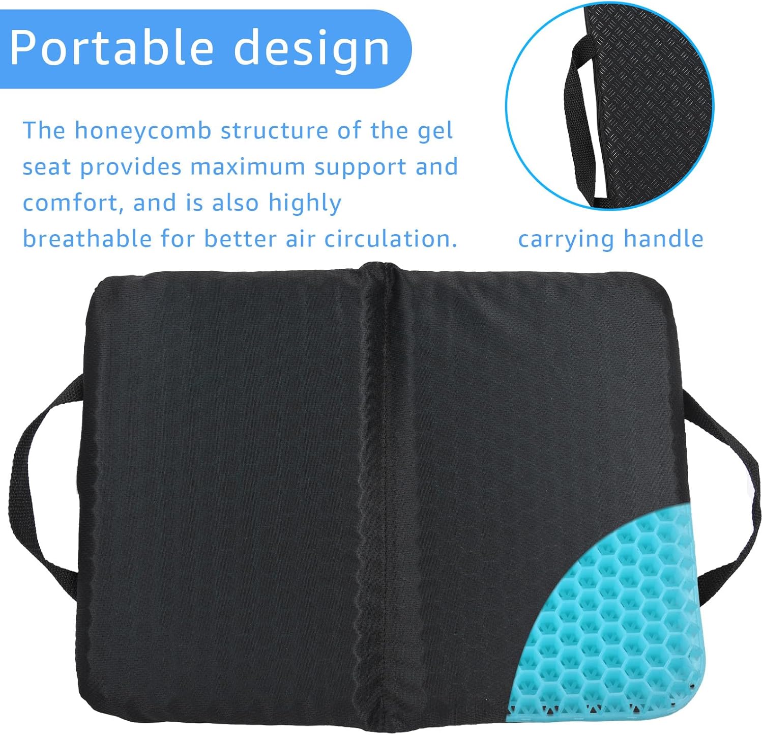 Portable Compact Seat Cushion (14.5" x 10.6") Foldable Travel Cushion, for Airplane Seats, Camping, Stadium, Cinema, Garden Benches Seat Cushion - Image 2