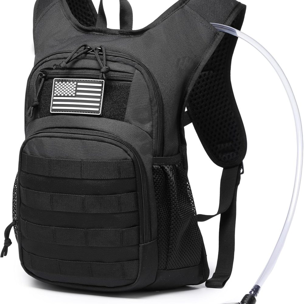 wotony Hydration Backpack with Water Bladder for Hiking Tactical Hydration Pack for Men Women Molle Water Backpack for Hiking